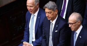 Jueces de la Corte Suprema de Justicia de la Nación sentados durante un acto institucional